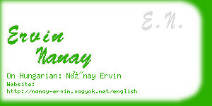 ervin nanay business card